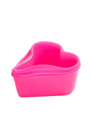 6 Lı Kalpli Kek Kalıbı Plastik Pembe Diğer