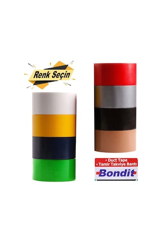 Tamir Bandı 48 Mm X 10 Mt Duct Tape Takviye Bant (Renk Seçin)