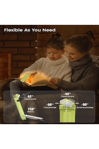 Glocusent Ayarlanabilir 5 Farklı Renk Sıcaklığı Led Kitap Okuma Işığı - Gül Kurusu