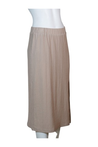 Kadın Yırtmaçlı Etek Bej