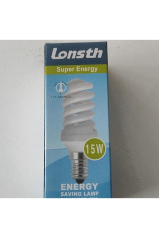 15w E14 İnce Duy Spiral Tasarruflu Ampul Beyaz Işık 6400k Lonsth 15w E14 İnce Duy