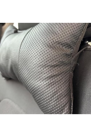 Wiforte Ortopedik Araç Boyun Yastığı 2'li Set Siyah Oto Koltuk Başlığı Destek Minderi, Ergonomik Araba Boyun Destek Yastığı Açık Ceviz