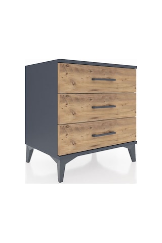 Hyperion Komodin 3 Çekmeceli 60x44x64 Antrasit-çam Antrasit