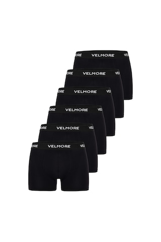 Velmore Erkek Boxer 6 Lı Premium Kutu Pamuklu Likralı Beden S - 5xl Siyah - Beyaz