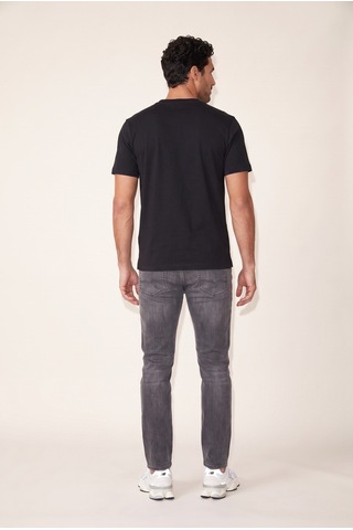 O Yaka Double Face T-shirt Jsco Siyah