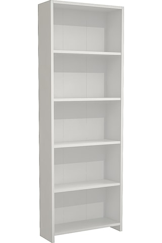 Pelin 5 Raflı Beyaz Kitaplık Modern Çok Amaçlı Raflı Kitap Dolabı