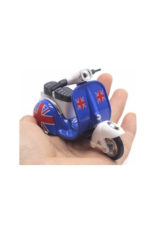10 Cm Maket Scooter Metal Retro Tasarımlı Oyuncak Motor Çok Renkli