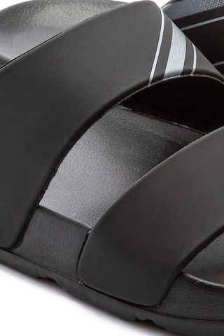 Kevin Gri Çizgili Erkek Terlik Siyah 40/45 Siyah