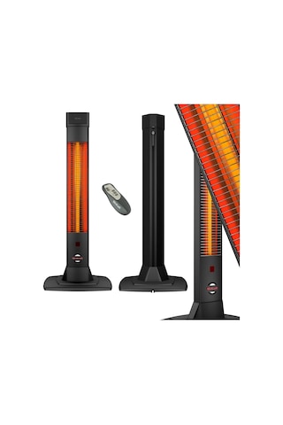 Solaris 2200 W Elektrikli Isıtıcı - Elektrikli Soba - Karbon Isıtıcı Led Gösterge - Uzaktan Kumandalı - 4 Is