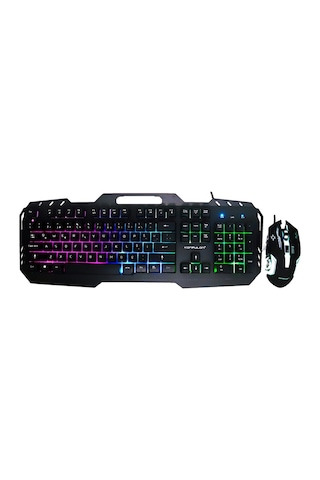 Konfulon W200 RGB Işıklı Türkçe Q Gaming Kablolu Klavye Mouse Set