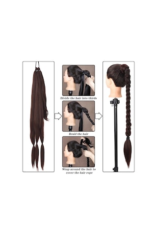 Vkemall Renkli Saç Uzatma Ponponu - 100 Adet Karışık Renk Seçeneği, 613 Beyaz Altın, Kolay Takılır Saç Aksesuarı