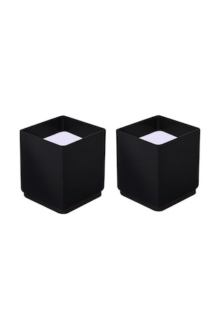 2 Adet / Takım Mobilya Karbon Çelik Wraparound Yükseltme Ayak Pedi, Stil: Kare 6x5cm Siyah Diğer