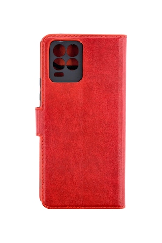 Realme 8 Pro Kılıf Trend S Plus Kapaklı Kılıf - Kırmızı