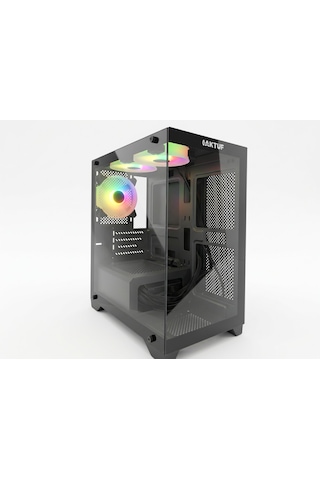 Aktuf Ronin Siyah 3 Rgb Fanlı 600w Power Supply M-atx Gaming Oyuncu Bilgisayar Kasası