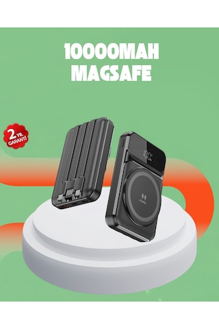 10000 Mah Kablosuz Hızlı Şarj Destekli Powerbank 15w, Pd20w, Gldısptm - 39 Type-c Girişli siyah