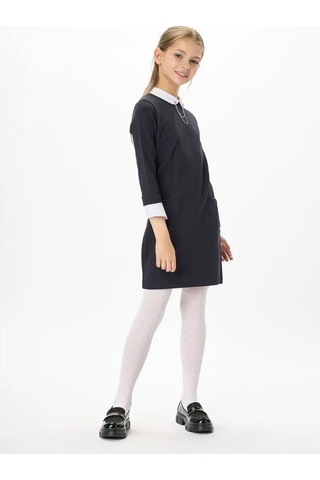 Daniele Patrici Kız Çocuklar İçin Mavi Okul Elbisesi Yakalı 169572869 Mavi
