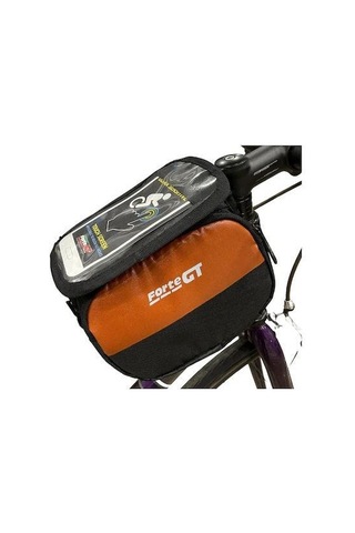 Forte Gt 819 Kadro Üstü Telefonlu Heybe Bisiklet Çanta Siyah