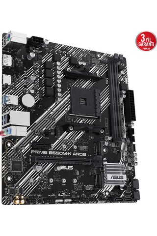 Asus Prıme B550m-k Argb Ddr4 5100mhz Matx M.2 Amd Hdmı Dp Am4