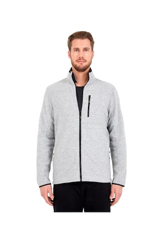 BLACKSPADE Önden Fermuarlı Polar Mont Gri L