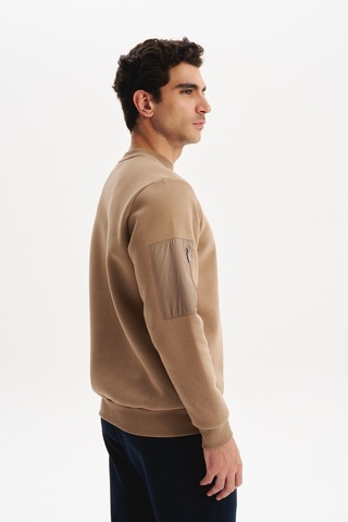 AR-MA Arma Erkek Regular Fit Basic 3 İplik Şardonlu Bisiklet Yaka Sweatshirt Pamuk Polyester Karışımlı K30124603302 Gri