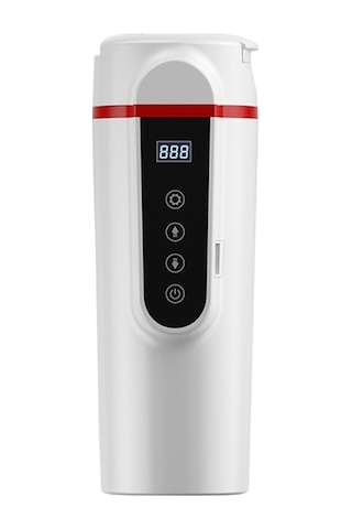 Sones Suıtu Hq-3900 24v/12v Araba/kamyon Isıtmalı Kahve Kupa Akıllı Kupa, Özellik: Küçük Ekran Beyaz