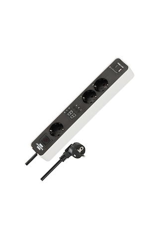 Ecolor Serisi 3 Soketli 1 Adet Type-c + 1 Adet Usb Girişli 1.5 Metre Kablolu Zaman Ayarlı Uzatma Priz 0