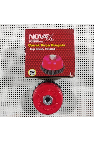 Novax Çanak Fırça Burgulu 100 Mm M14 Tüv Onaylı Ce Belgeli Daire Burgu Çanak