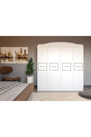 Line 4 Kapaklı 2 Çekmeceli 12 Bölmeli Siyah Çitalı Dolap