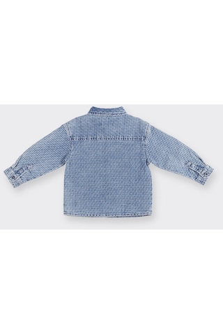 Panço Erkek Çocuk Düğmeli Denim Gömlek Mavi 2411Bb06002-4042 001