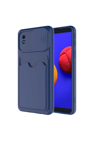 Samsung Uyumlu Galaxy A01 Core Kılıf Zore Kartix Kapak Lacivert