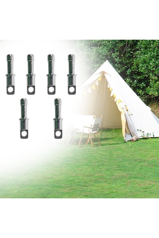 Homyl 8,5mm/0.33 Inç Çadır Kutupları Için Yedek 6'lı-paket Gümüş