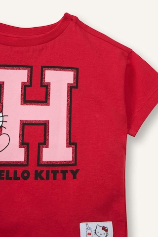 Defacto Hello Kitty Penye Kısa Kollu Tişört Kız Bebek H4860a526smrd117 Kırmızı-rd117