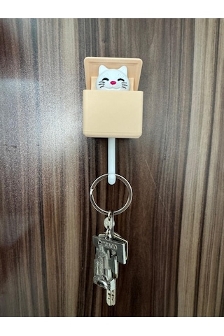 Sevimli Kedi Anahtar  Askısı