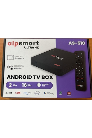 Alpsmart As-510 2gb - 16gb - Sesli Komut - 4k - Android 12 Tv Box