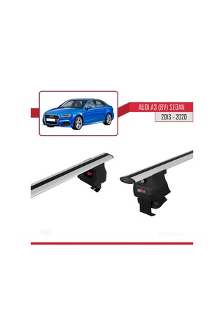 Audi A3/s3 8v Sedan 2013-2020 Arası İle Uyumlu Ace-4 Ara Atkı Tavan Barı Gri