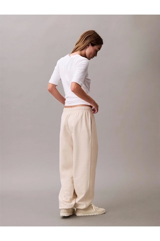 Calvin Klein Jeans Monologo French Terry Jogger Kadın Beyaz Eşofman Altı Lv047b235g-acg Beyaz
