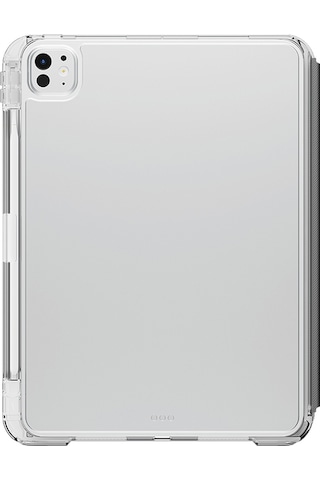 Apple Uyumlu iPad  Pro 11 2025 M5 Kılıf Skinarma Kalemlikli Arkası Şeffaf Standlı Magnetik Zeta Kılıf Gri Kapaklı Kılıf