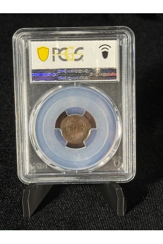1912 B İsviçre 1 Rap Pcgs Au58 Gold Shield Sertifikalı Top Pop