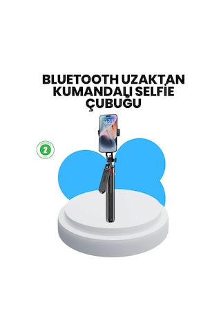 Taşınabilir Tripod Selfie Çubuğu Vlog Video Çekimi