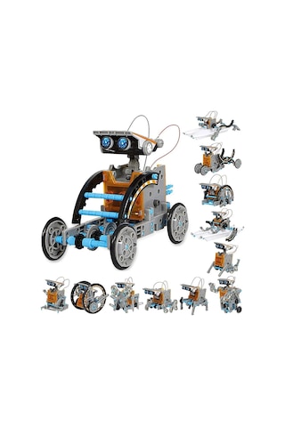 13'ü 1 Arada Güneş Enerjili Robot Oyuncağı, 8-13 Yaş Çocuklar İçin Dıy Stem Yapı Kiti Solar Energy