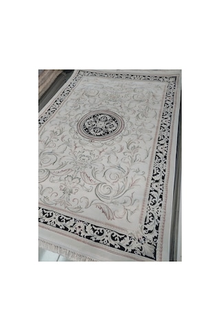 Şiraz 160x230 4m2 Dokuma Halı Krem/siyah