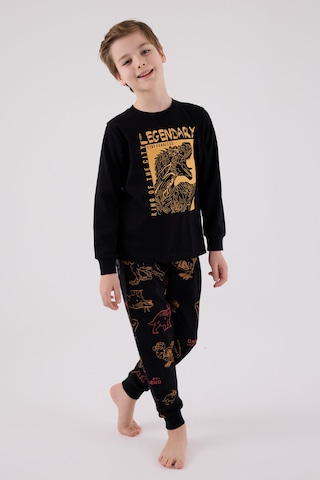Rolypoly Erkek Çocuk Siyah Pijama Takımı Rp3671-c-v1