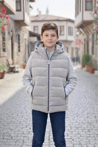 Pina Kids Erkek Çocuk Kapüşonlu Şişme Yelek Gri