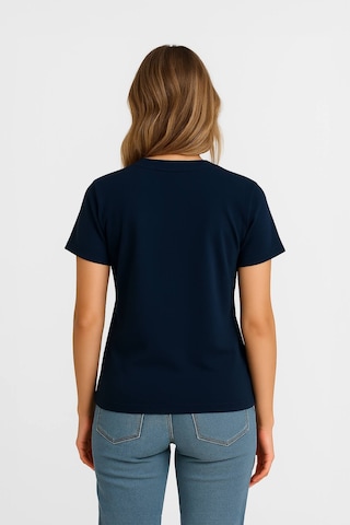 Markapia Woman Kadın %100 Pamuk Basic T-shirt Lacivert