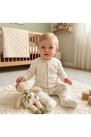 Tiffany Baby & Kids Tiffany Baby Olive Branch Theme Patikli Tulum 46033 Ekru