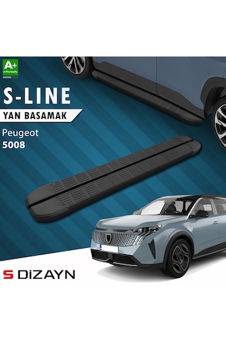S-dizayn Peugeot 5008 3 Elektrikli S-line Siyah Yan Basamak 203 Cm 2024 Üzeri A+ Kalite
