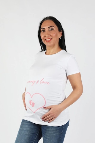 Balins Hamile Mommy Love Tişört Pembe Baskılı 001