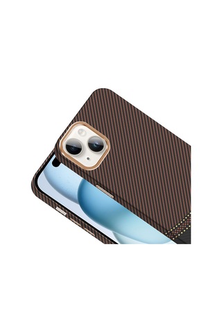 Teleplus Apple Uyumlu iPhone 14 Kılıf M-safe Karbon Fiber Tasarım Gross Kapak