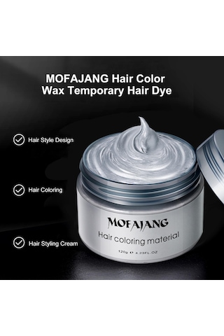 Mofajang Saç Rengi Balmumu Geçici Saç Boyası U-nisex Siyah