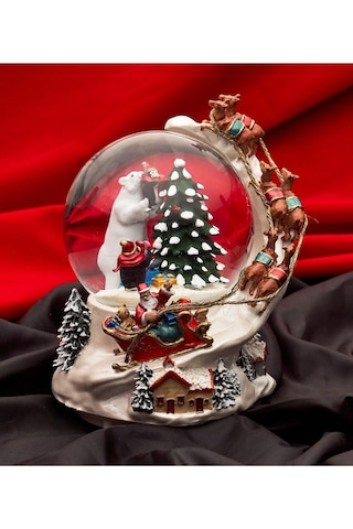 Sedefli El Boyaması, Müzikli Ve Kendinden Üflemeli,uçan Geyikler, Noel Kar Küresi.